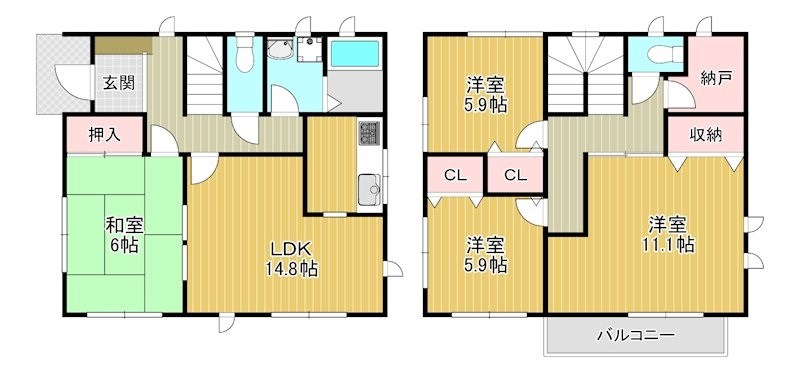 若松台Ｂ棟  間取り図