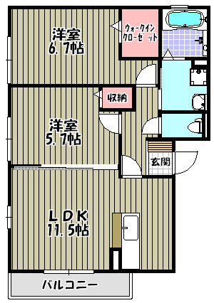 カーサ　サンシビリテ　ドゥーエ 間取り図