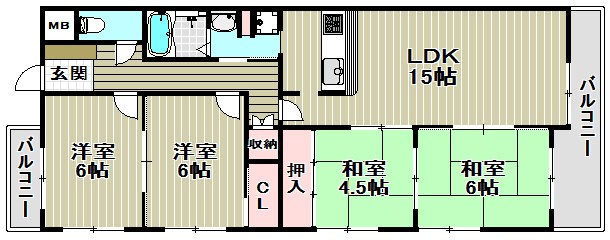 サンパレス21泉北 間取り図