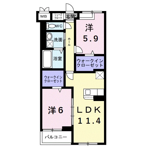 アイマコート　初芝 間取り図