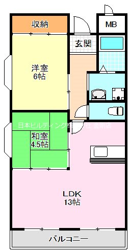 メゾンツインウイン二番館 間取り図