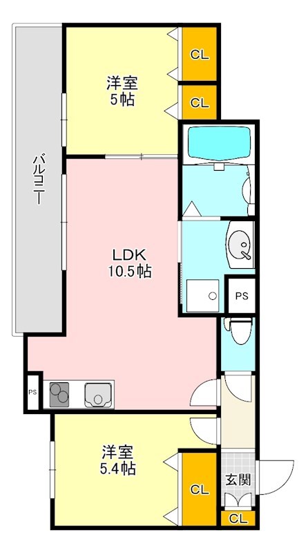 クリエオーレ菊水町 間取り図
