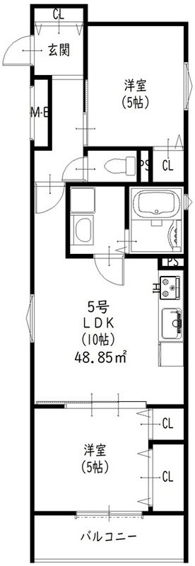 クリエオーレ菊水町 間取り図
