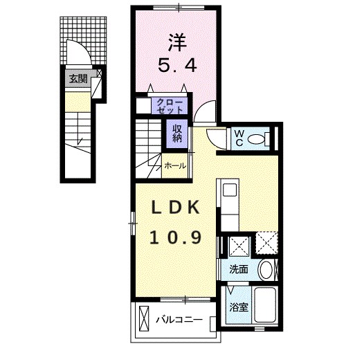 プチフローラ　北野田Ⅰ 間取り図