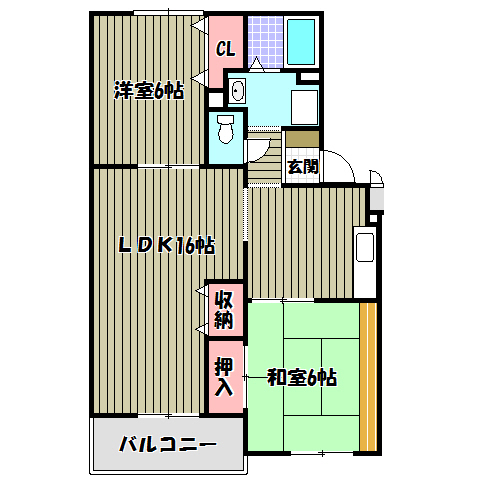 竹城台ハイツＥ棟 間取り図