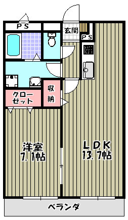 アンプルールクラージュスールⅠ 間取り図