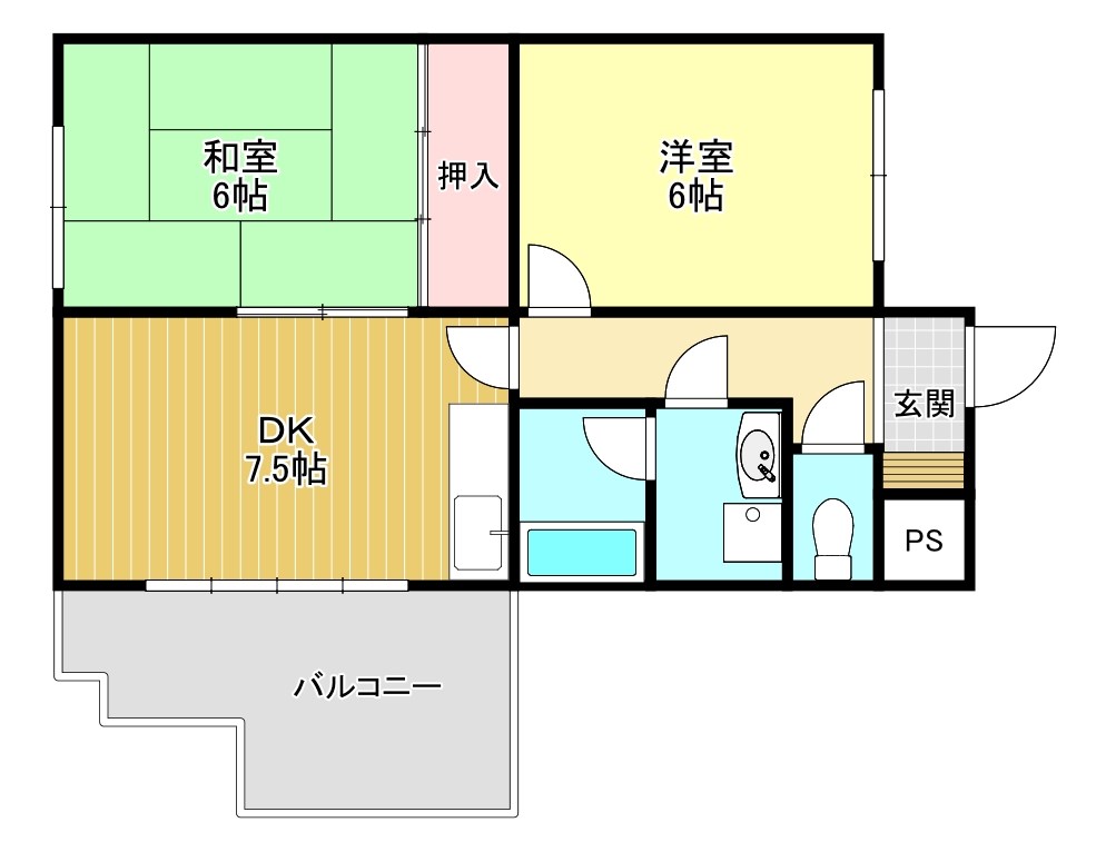 ハイツ水池 間取り図