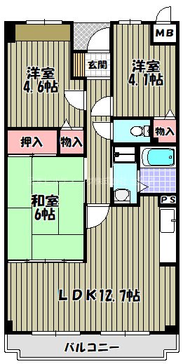 コンプリチェKATAYAMA 間取り図