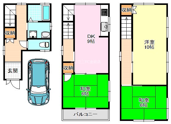 浦田町貸家 間取り図