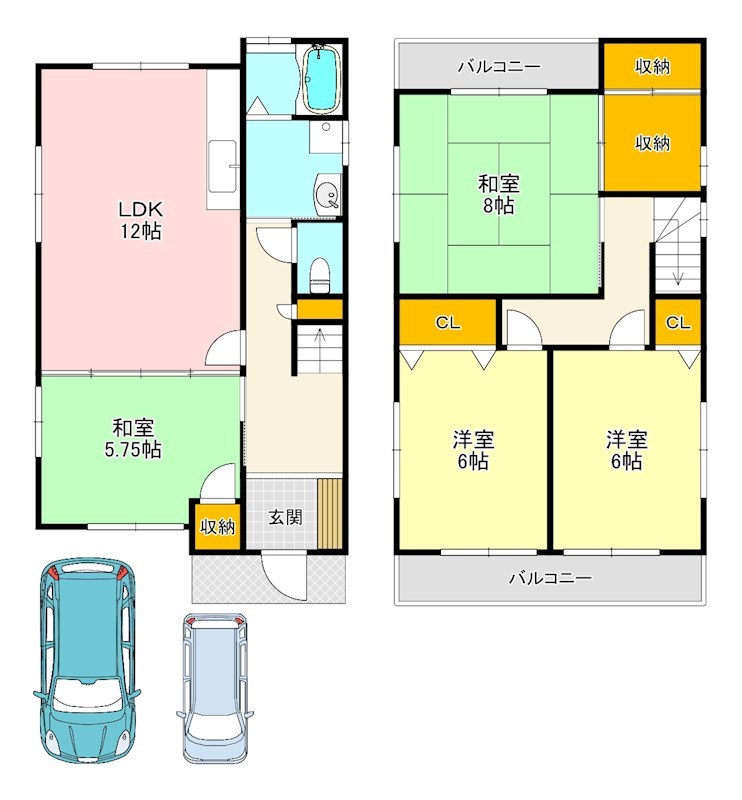 大野西戸建 間取り図