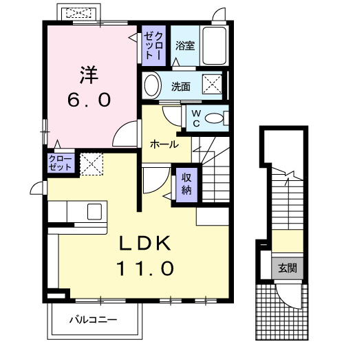 ビックウエストセカンド 間取り図