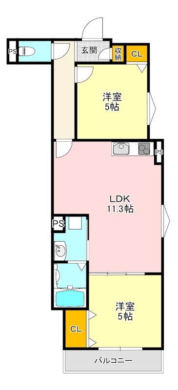 クリエオーレ初芝 間取り図