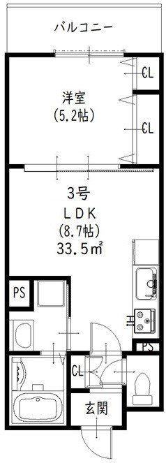 クリエオーレ菊水町 間取り図