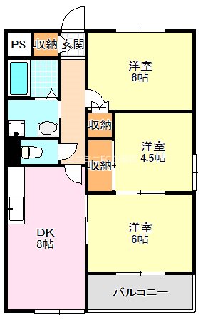 ユートピアハイツ金剛 間取り図
