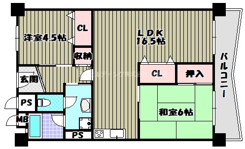 泉北若松台AB住宅　壱号棟 間取り図