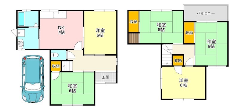 若松町4丁目戸建 間取り図