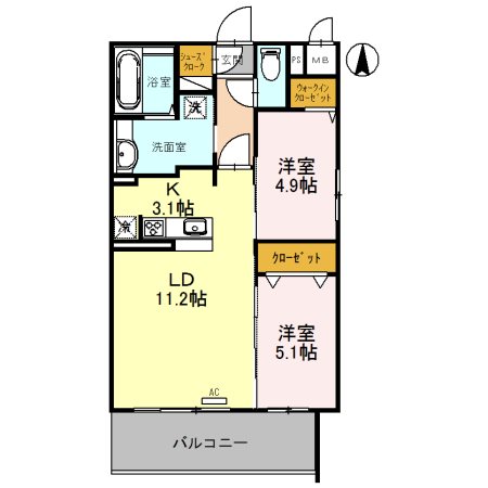 レジデンス喜志 間取り図