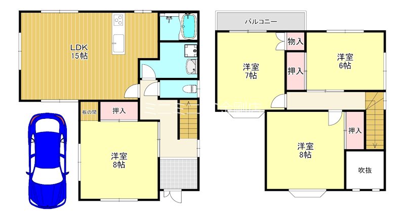 栄町戸建 間取り図