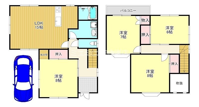 栄町戸建 間取り図