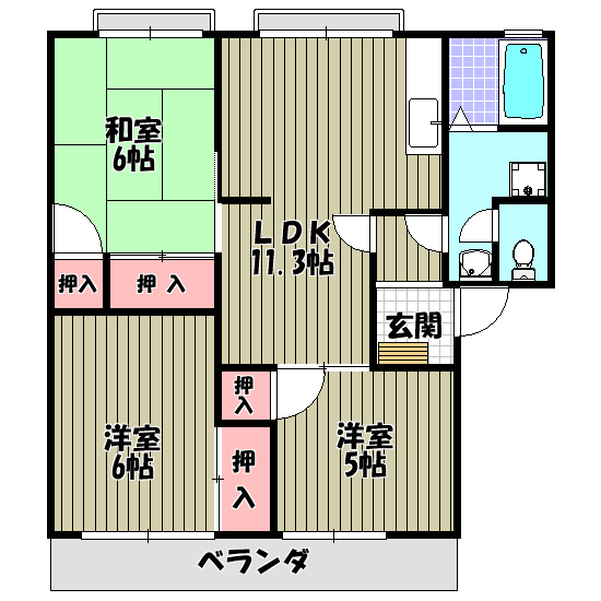 ヴィラ錦Ｂ棟 間取り図