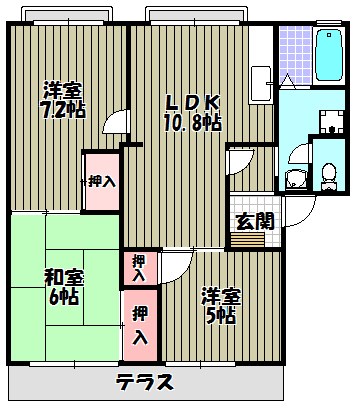ヴィラ錦C棟 間取り図