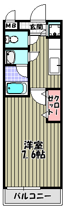 フジパレス楠町 間取り図