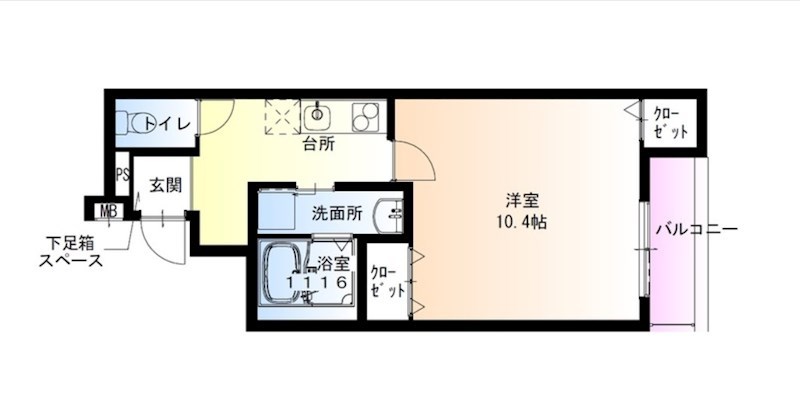 フジパレス北野田Ⅲ 間取り図
