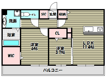 エスペランジュ 間取り図