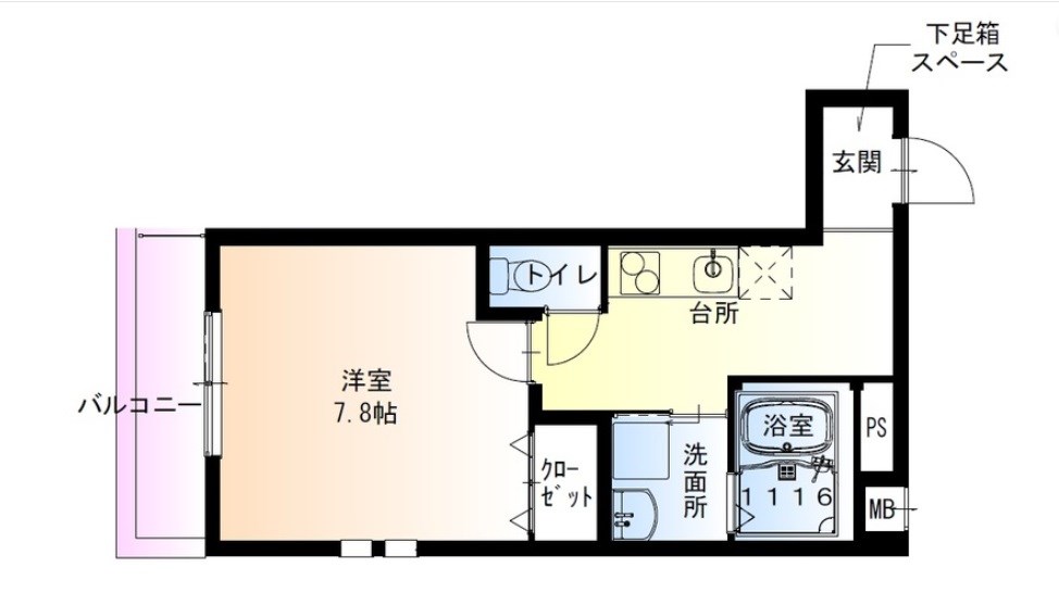 フジパレス北野田Ⅱ 間取り図