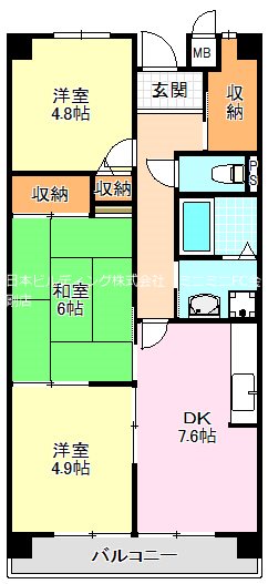 ボナージュ石橋 間取り図