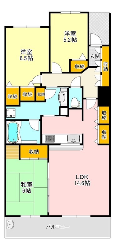 タワーズランド北野田　フロントタワー  間取り図