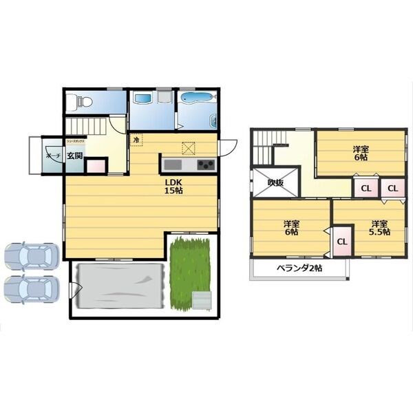 堺市美原区戸建 間取り図