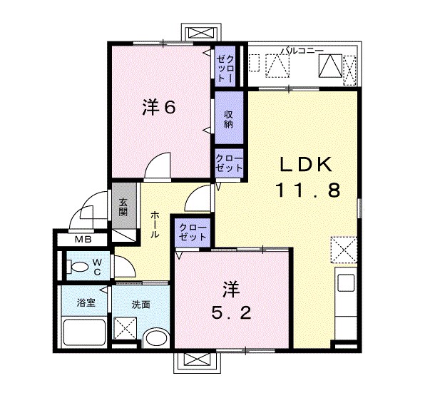 トゥージュールアンサンブルⅡ 間取り図