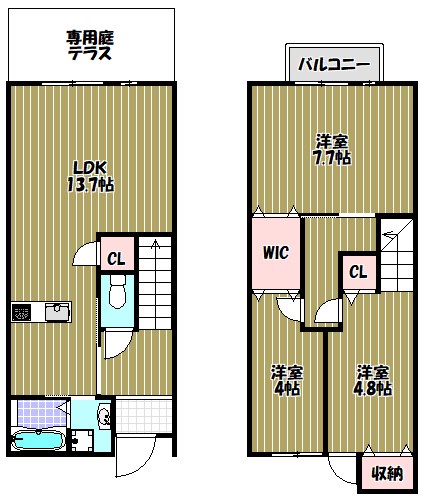 クリスタルハイツ原山台 間取り図
