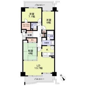 ローレルスクエア和泉中央　B棟 間取り図