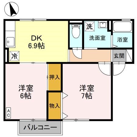 セピアコートＡ  間取り図