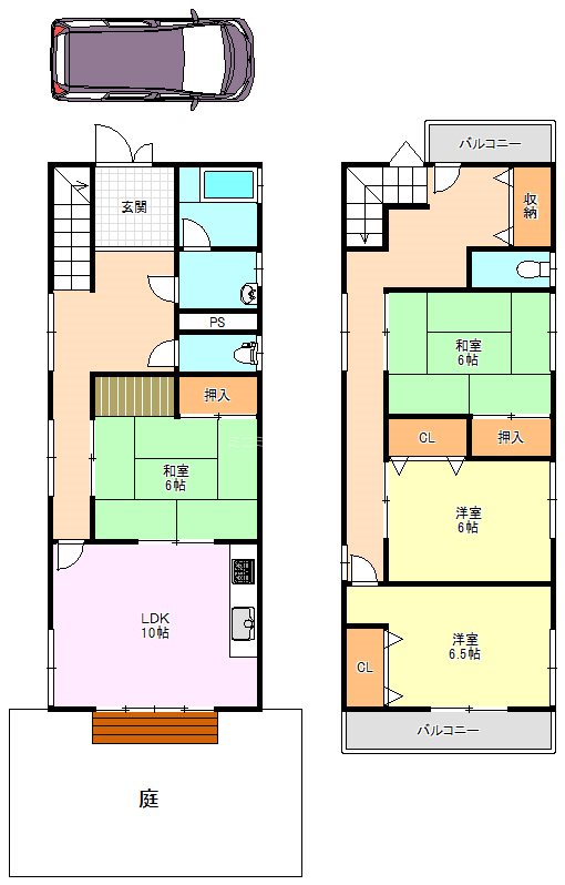 南旭ヶ丘町戸建 間取り図