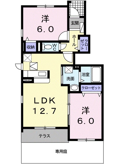 トゥージュールアンサンブル 間取り図