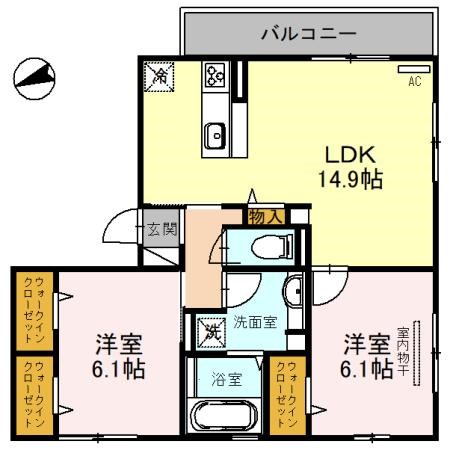 agerate　B棟  間取り図