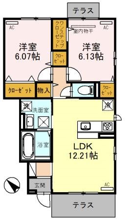 Newdorf弐番館 間取り図