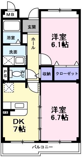 インヴィテ・ボヌールⅡ番館  間取り図