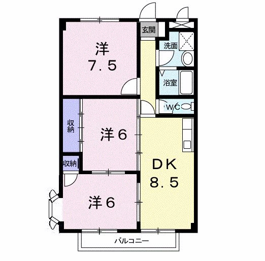 サンヒルズ千代田Ⅰ 間取り図