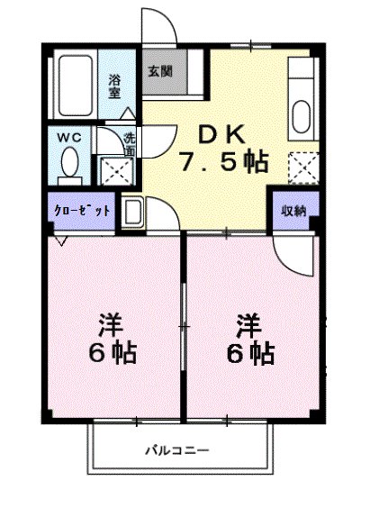 メイゾンカルム 間取り図