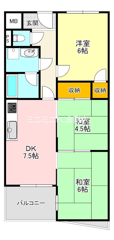 フリーディオ富田林市 間取り図