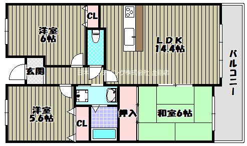 グランパス富田林 間取り図