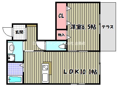 エルメゾン大美野 間取り図