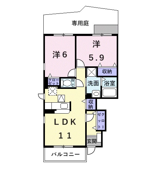 ランシェリール 間取り図