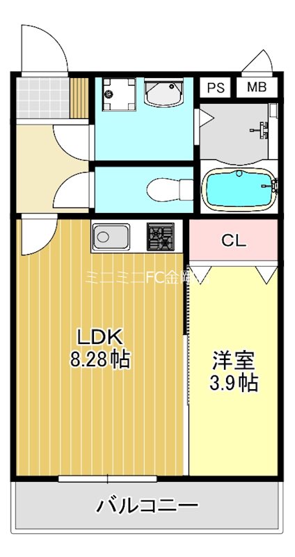 クローバー・シエル初芝 間取り図