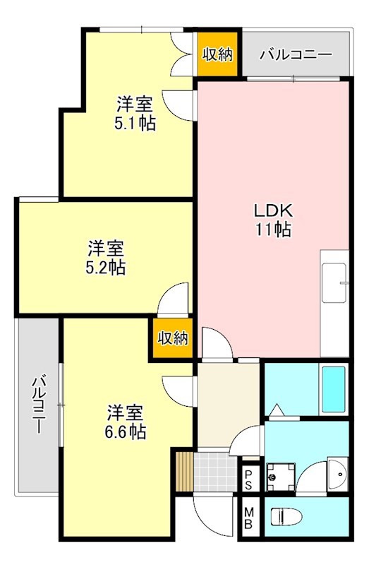 ガーデンハイム狭山A棟 間取り図