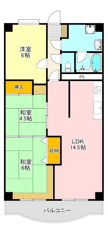 狭山レークハイツ2棟 間取り図